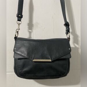 Coach Taylor Leather Mini Flap Black Crossbody
